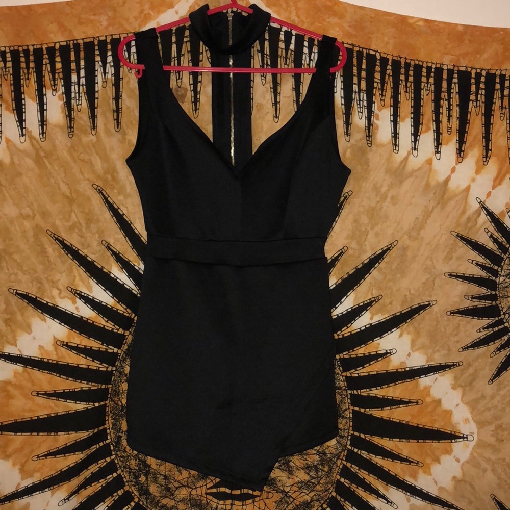 Black jumpsuit shorts